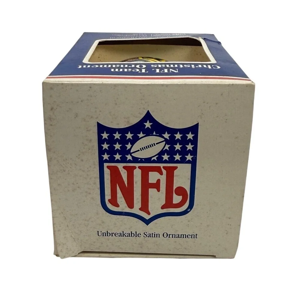 Vintage NIB Pittsburgh‎ Steelers NFL Christmas Ornament Unbreakable Satin Ball